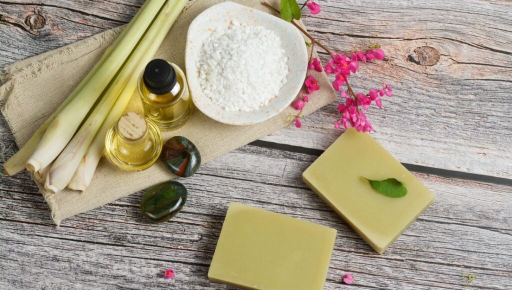 Ingredients of all-natural soap making