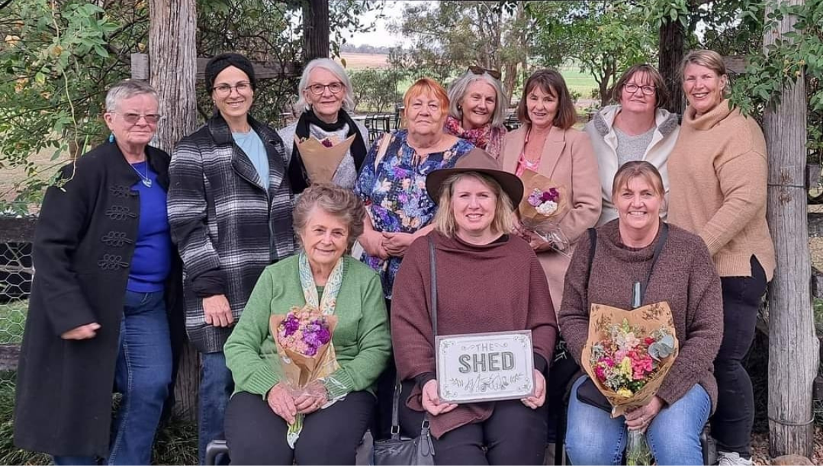 Photo of the members of Moreton Bay Women’s Shed