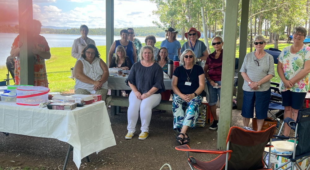 Photo of the members of Moreton Bay Women’s Shed