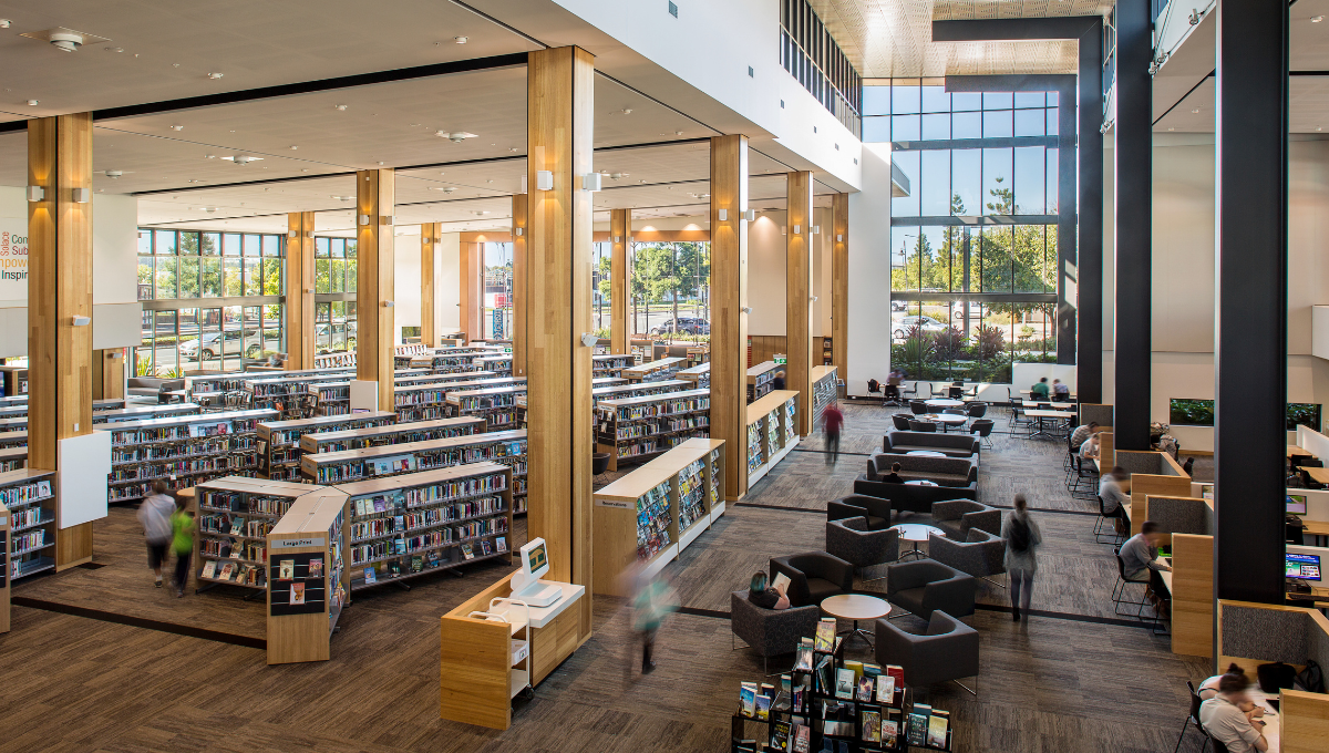 North Lakes Library's interior