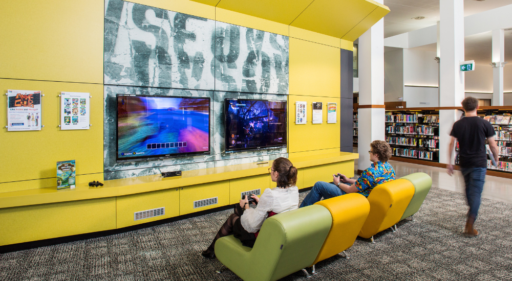 North Lakes Library's interior