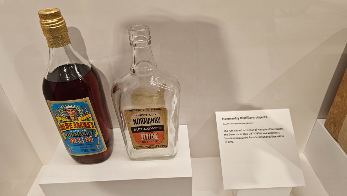 Normandy Rum Bottles on Exhibit